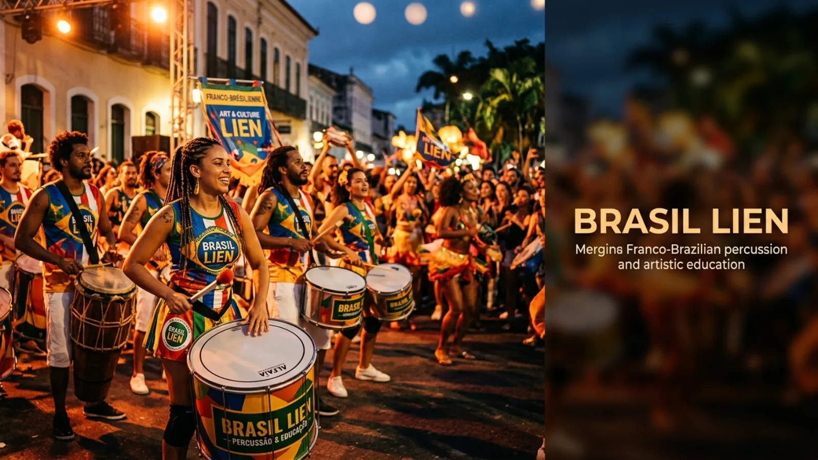 Action d'utilité publique et percussions traditionnelles par l'association BRASIL LIEN à Montpellier